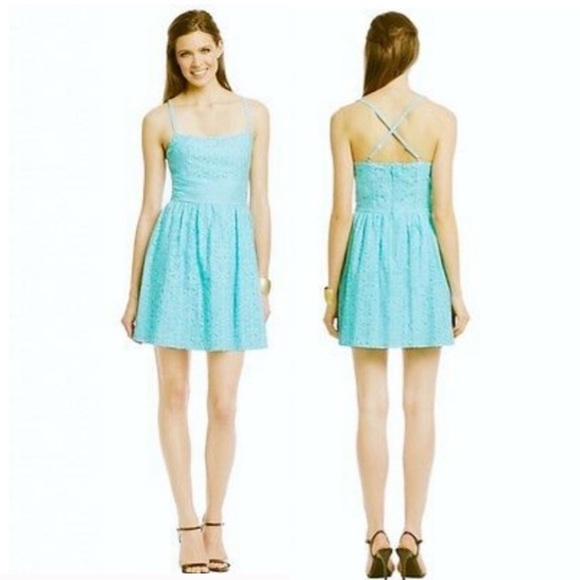 Lilly Pulitzer Elisse Strappy Blue Lace Dress - Picture 7 of 7